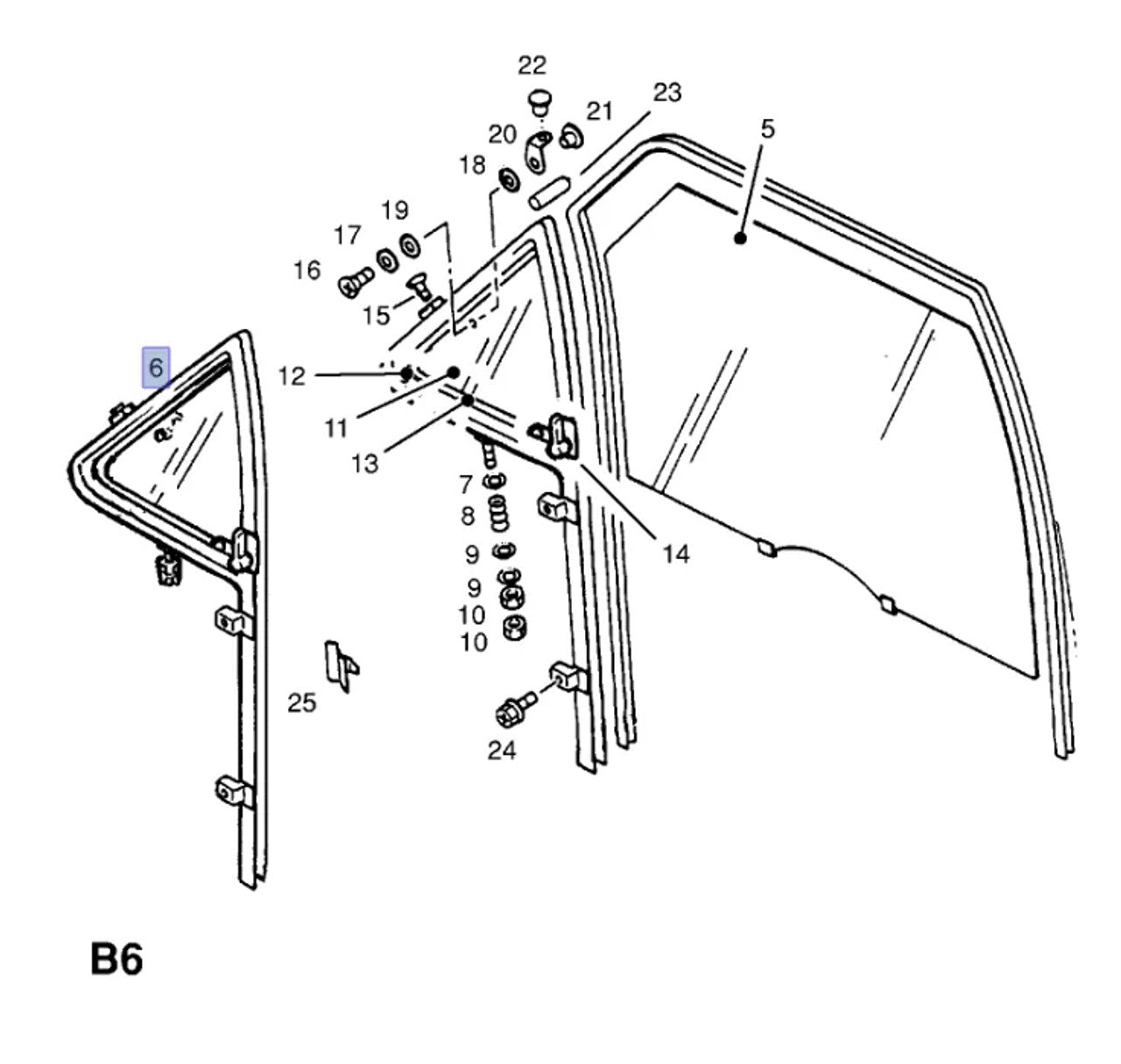 Door Window Ventilator Right fits Isuzu Pickup TF Opel Campo Chevrolet LUV 8971025010 View Front