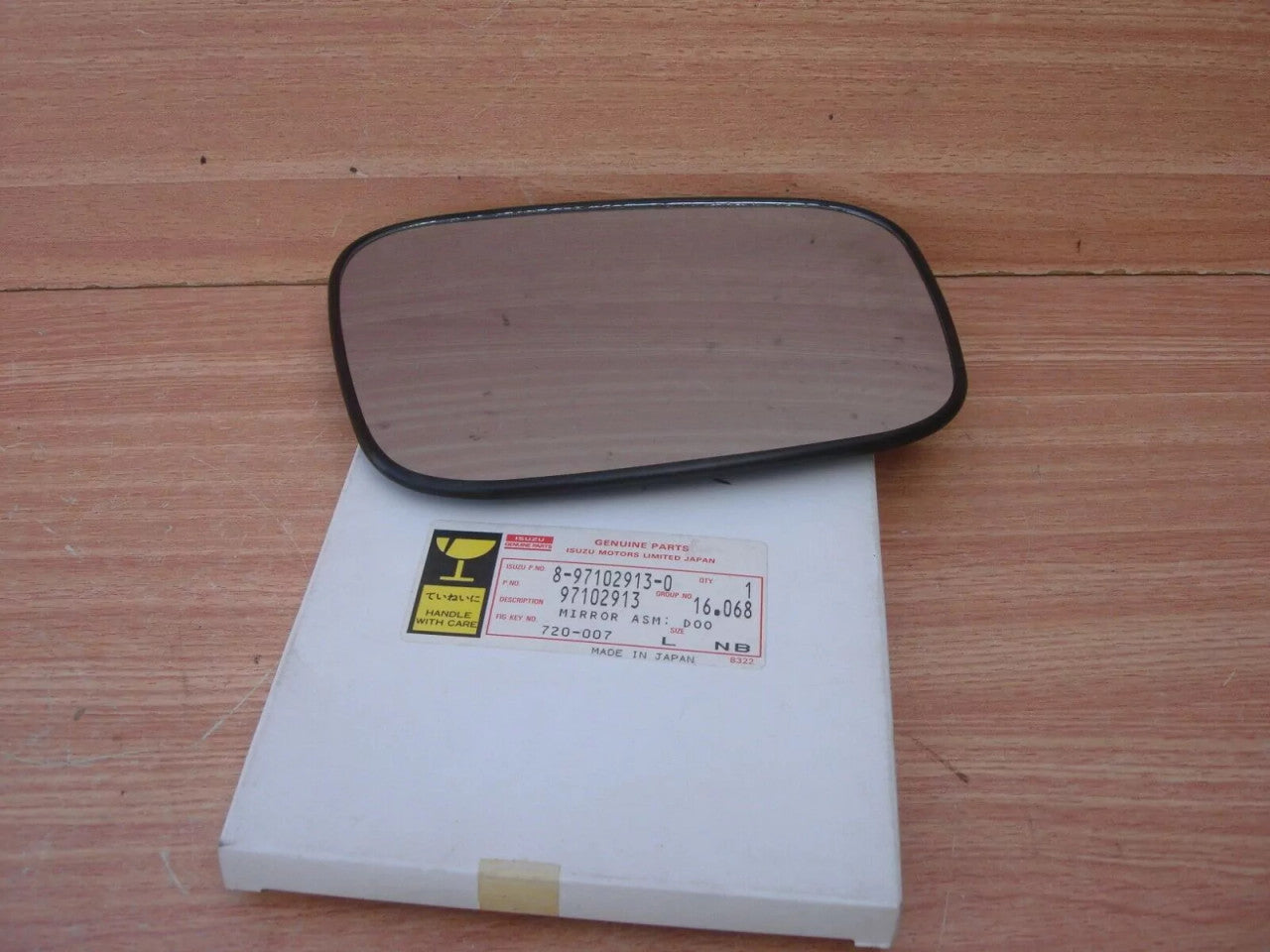 Wing Mirror Glass Left fits Isuzu MU UCS Pickup TF 8971029130 Genuine View Front