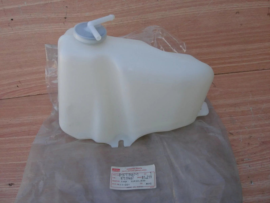 Header Overflow Tank fits Isuzu Pickup Chevrolet LUV Opel Campo 4JG2 Genuine 8971194671 View Front