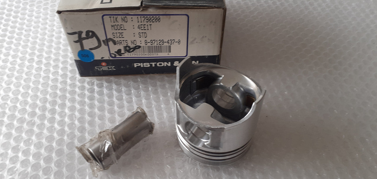 4x Piston fits Isuzu 4EE1T Engine STD size 79mm Bore 8971294370 View Rear