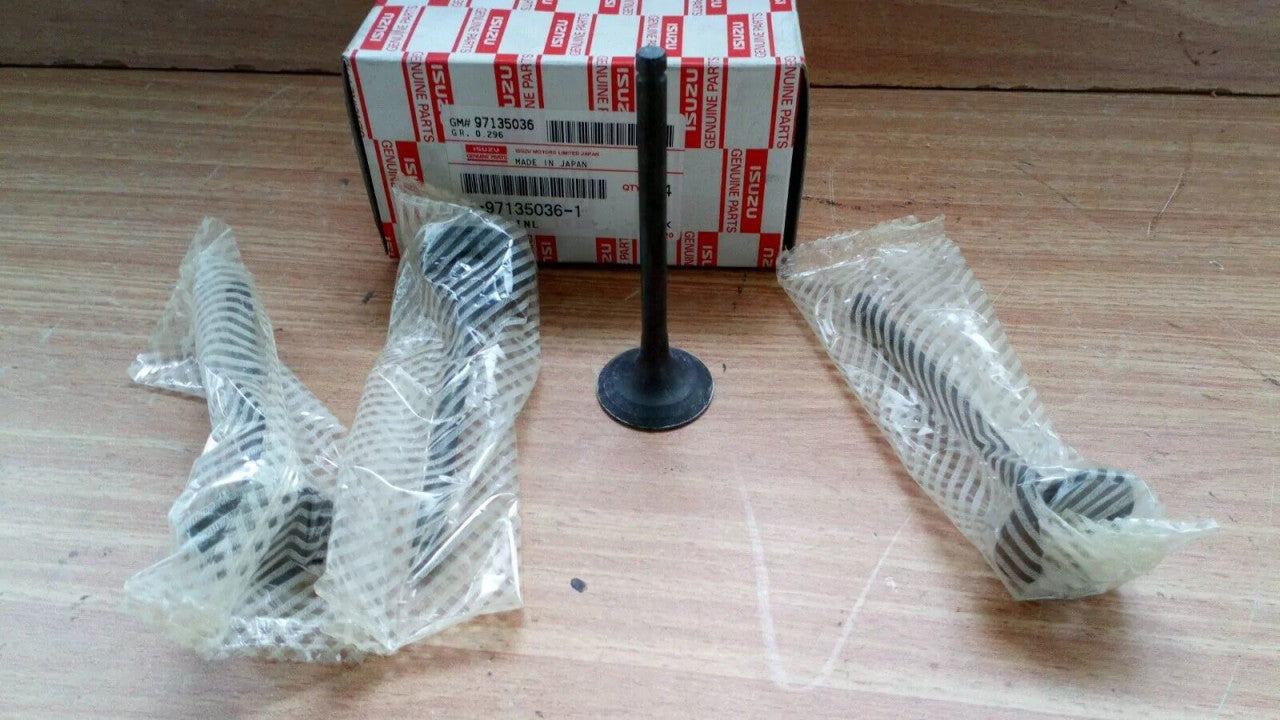 4x Intake Valves Inlet fits Isuzu Opel Vauxhall 4EC1 4EE1 15D 15TD X15TD X17D 8971350361 View Front