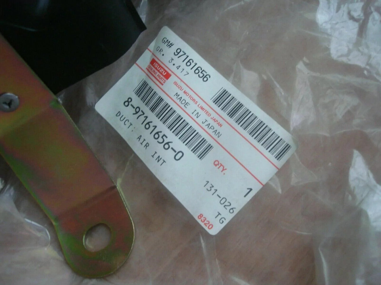 Air Duct fits Isuzu TFS TFR Pickup Chevrolet LUV Opel Vauxhall 4JA1 4JB1 Genuine 8971616560 View Left