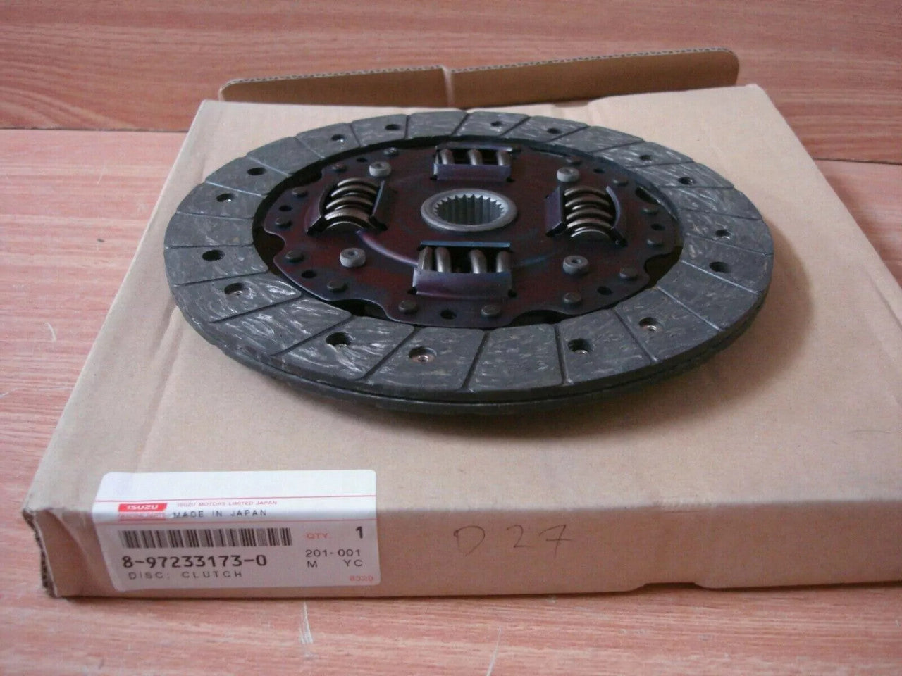 Clutch Disc fits Isuzu WFR Pickup KBD Bedford Opel Euromidi C223 Genuine 8972331730 View Rear