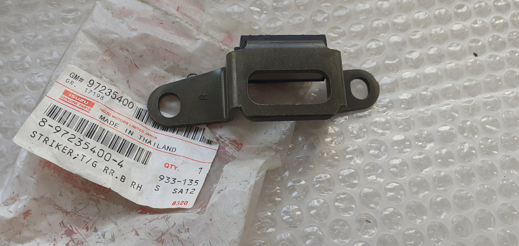 Striker Tailgate Right fits Isuzu Pickup TF Chevrolet LUV 8972354004 Genuine View Front