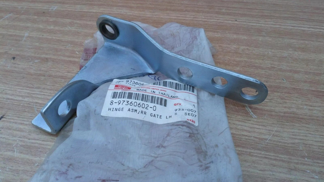 Tailgate Hinge Left fits Isuzu Chevrolet LUV Pickup TF 8973606020 Genuine View Front