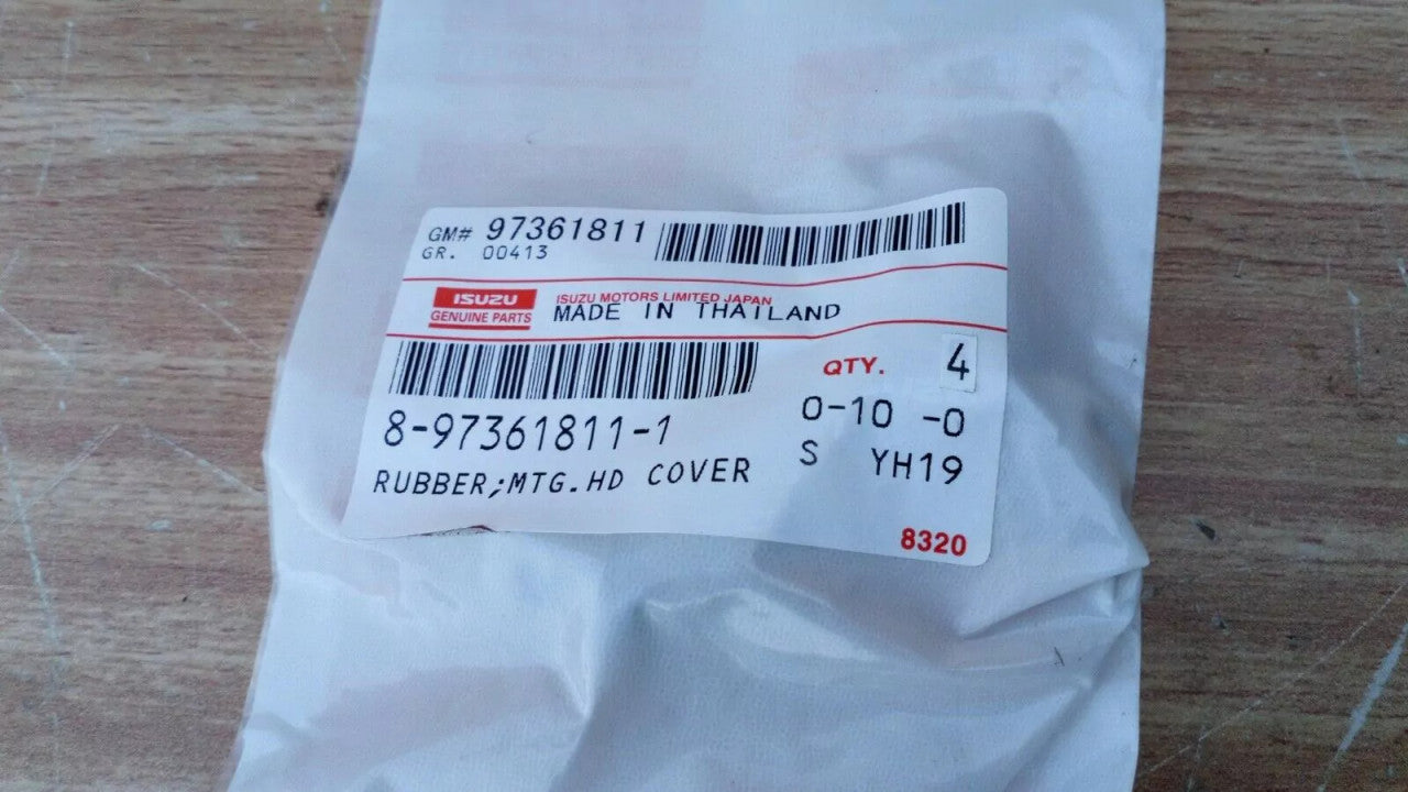 4x Valve Cover Rubber fits Isuzu D-Max Dmax Denver Rodeo 8973618111 Genuine View Rear