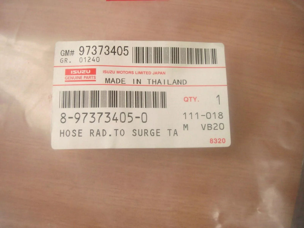 Expansion Tank Hose fits Isuzu Pickup TF Dmax D-Max UCR 4JK1 8973734050 Genuine View Right
