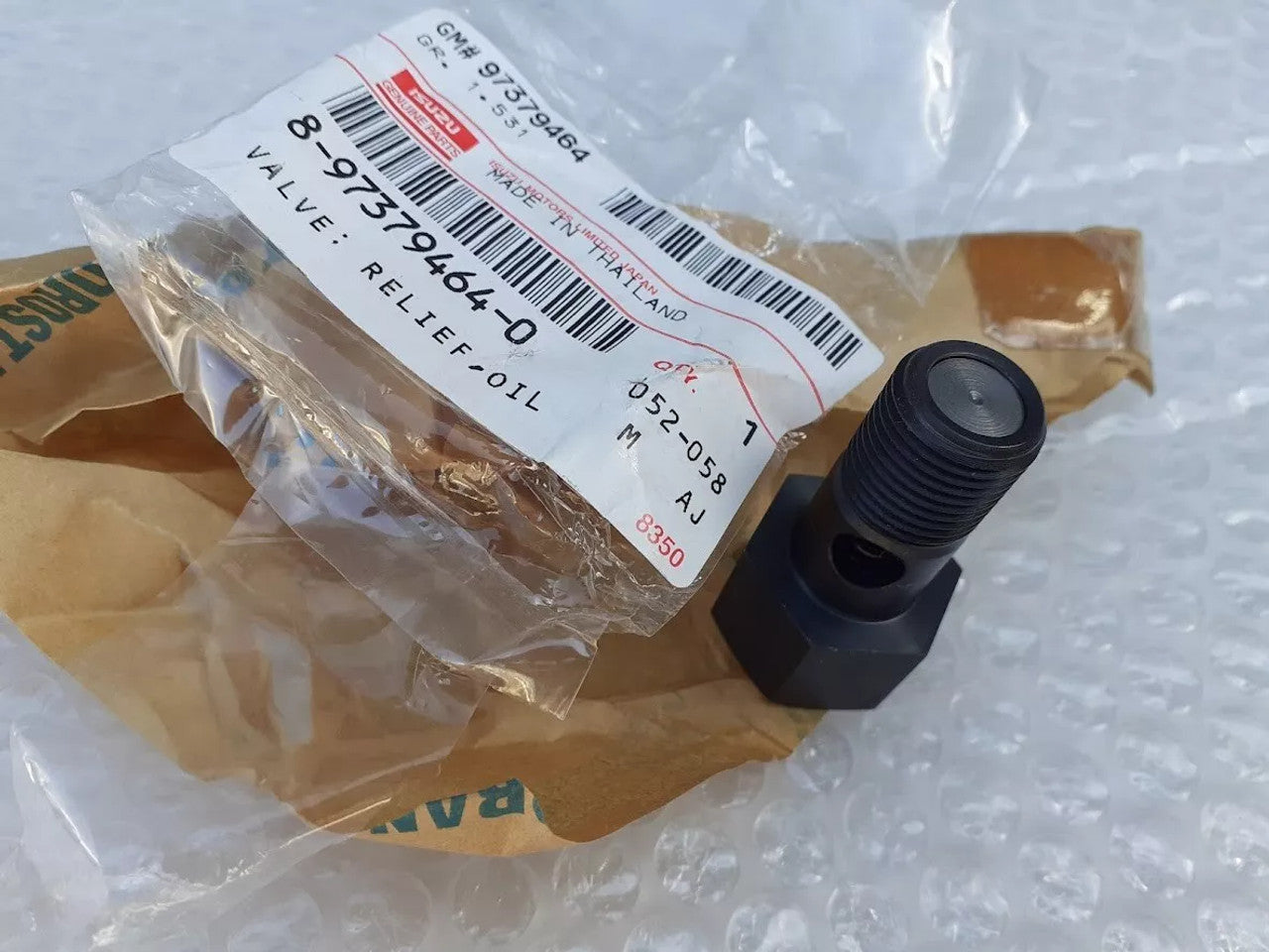 Oil Relief Valve fits Isuzu Dmax Rodeo Denver 4JJ1 8973794640 Genuine View Rear