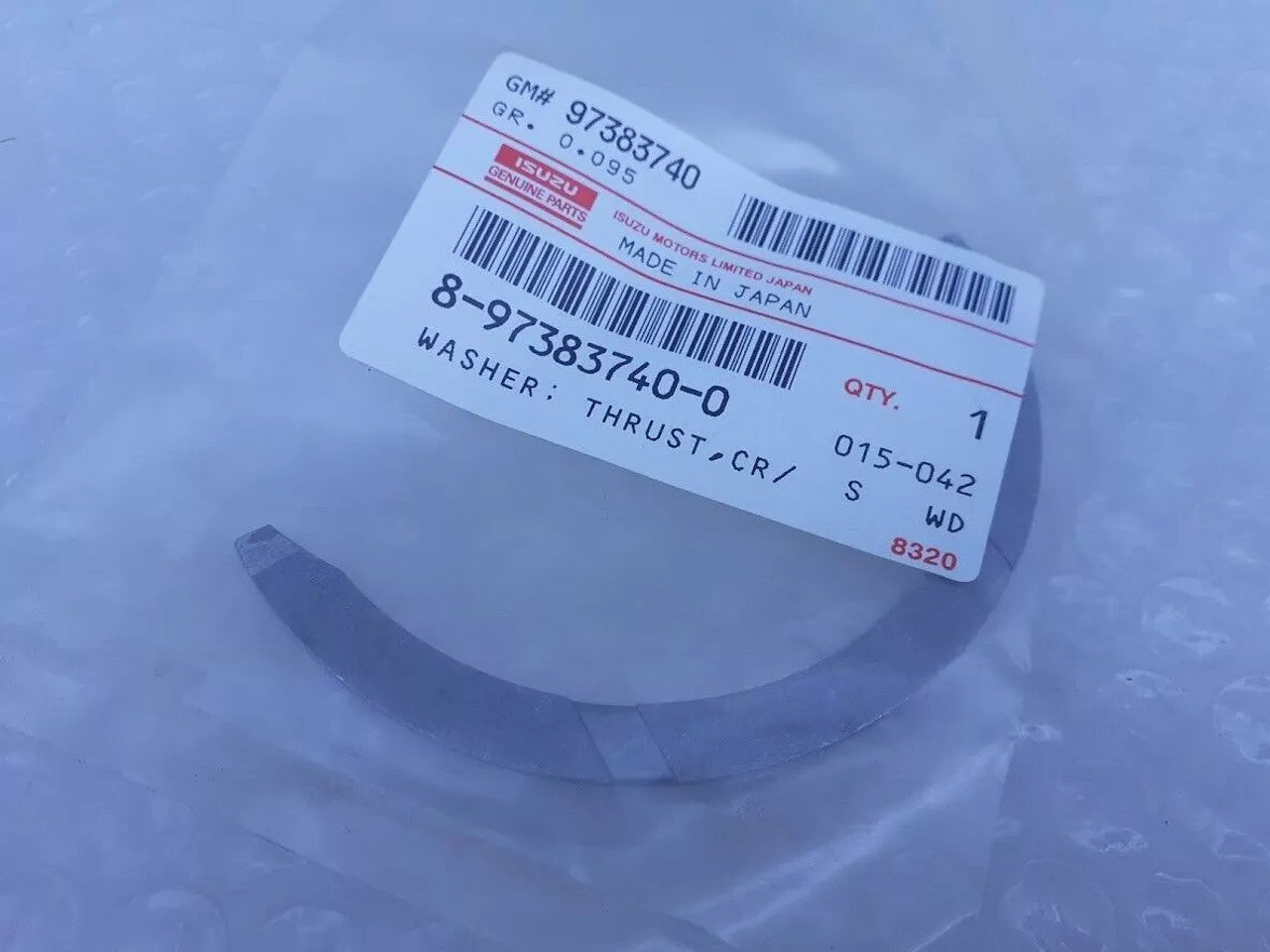 2x Engine Crankshaft Thrust Washer STD fits Isuzu Chevrolet Komatsu 8973837400 View Front