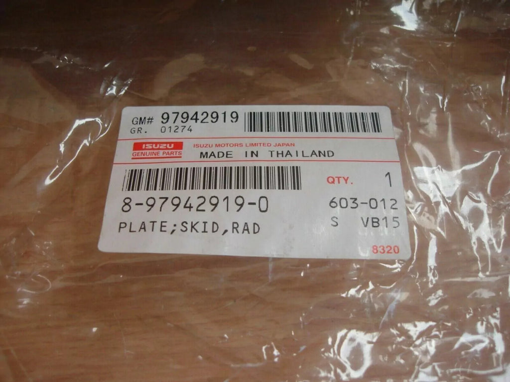 Radiator Plate Skid fits Isuzu Pickup D-Max Dmax Rodeo 8979429190 Genuine View Right