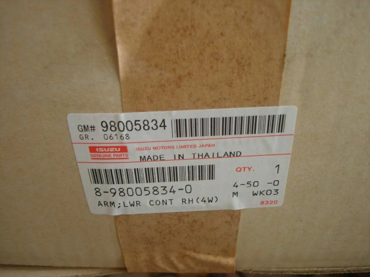 Control Arm Right Lower fits Isuzu Dmax D-Max Rodeo Denver 8980058340 Genuine View Lower
