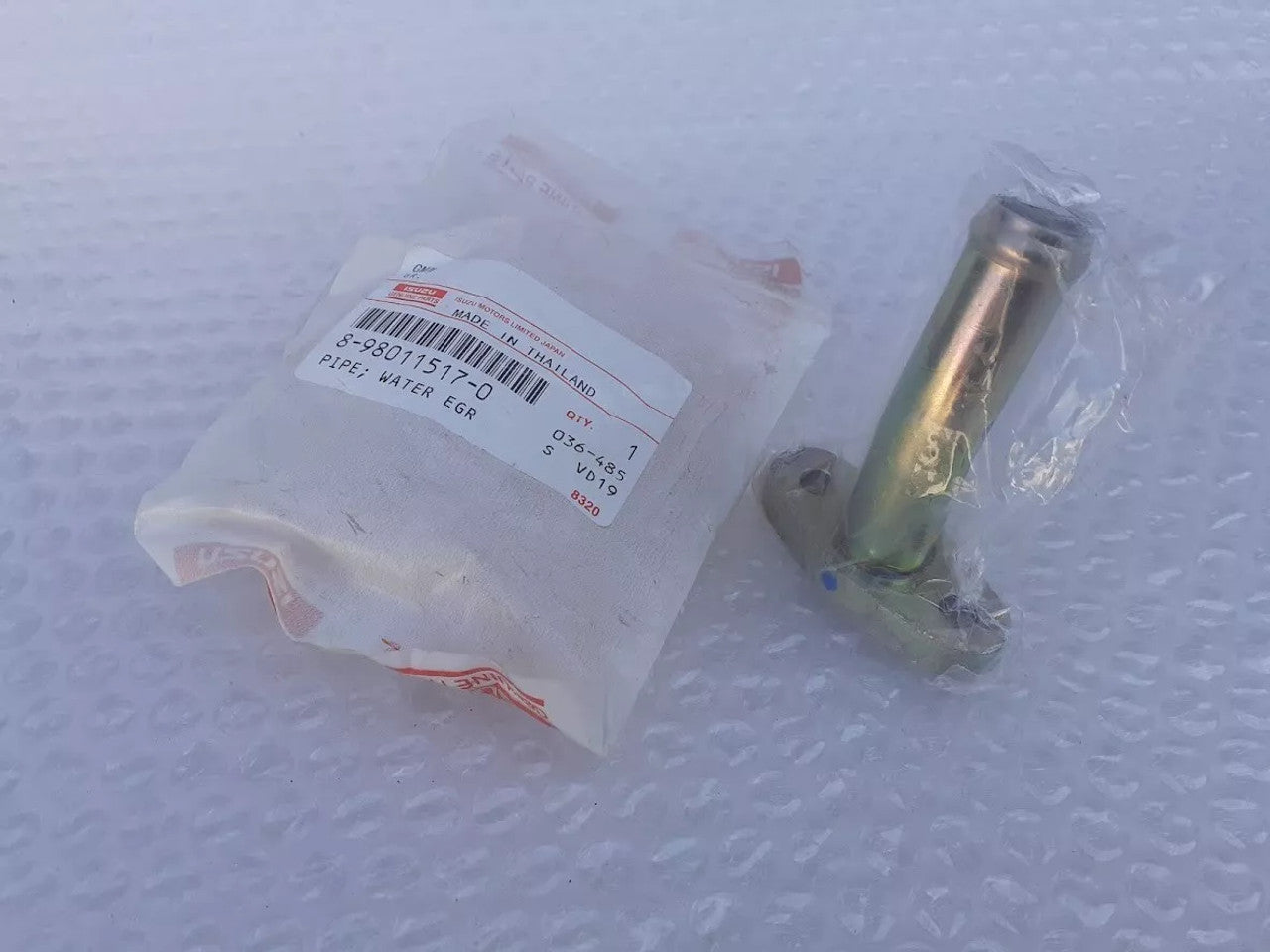 EGR Valve Water Pipe fits Isuzu Dmax D-Max Rodeo Denver 8980115170 Genuine View Rear