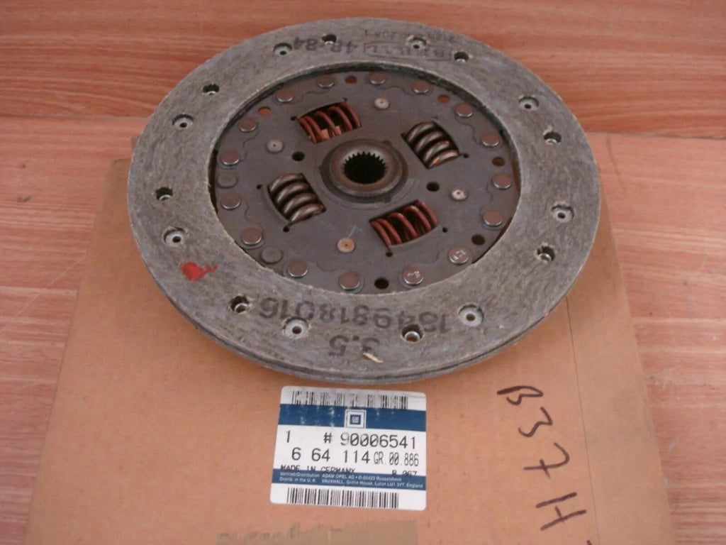 Clutch Plate Disc fits Opel Kadett E Ascona C Vauxhall Cavalier 16D 16DA Genuine 90006541 View Rear