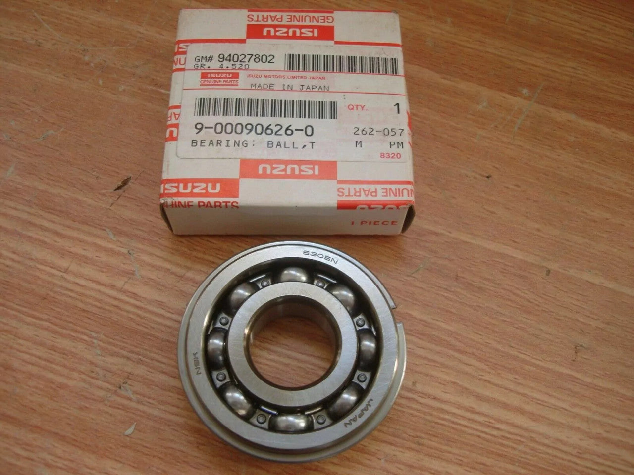 Radial Ball Bearing 6305N 25x62x17 with Snap Ring 9000906260 View Rear
