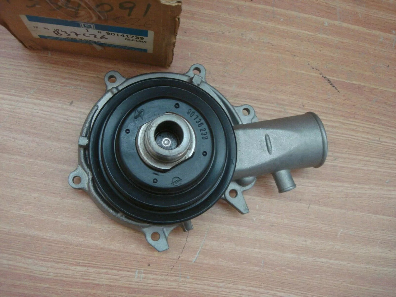 Water Pump fits Opel Rekord E Diesel 90141739 Genuine View Rear