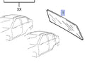 Windscreen Rear fits Opel Kadett E Vauxhall Astra 90186205 Genuine View Front