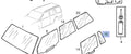 Window Rear Door Left Clear Fixed fits Opel Kadett E Estate 90186495 Genuine View Front