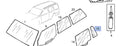 Window Rear Door Right Clear Fixed fits Opel Kadett E Estate 90186496 Genuine View Front