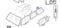 Window Rear Quarter Left Fixed Clear fits Opel Kadett E Estate Van Genuine 90186501 View Front