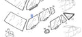 Window Front Door Left Clear fits Opel Kadett E 90186521 Genuine View Front