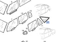 Window Rear Quarter Right fits Opel Kadett E 90196970 Genuine View Front