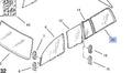 Window Rear Quarter Clear Left fits Opel Omega A Vauxhall Carlton Genuine 90224985 View Front