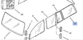 Window Rear Quarter Right Clear fits Opel Omega A Vauxhall Carlton Genuine 90224986 View Front