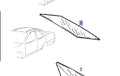 Windscreen Rear fits Opel Kadett E Vauxhall Astra 90241638 Genuine View Front