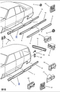 Moulding Front Door Right fits Opel Omega A Vauxhall Carlton 90290423 Genuine 90290462 View Front