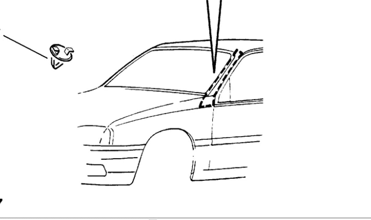 Front Pillar Trim Right LHD Left RHD fits Opel Omega A Vauxhall Carlton Genuine 90318950 View Left