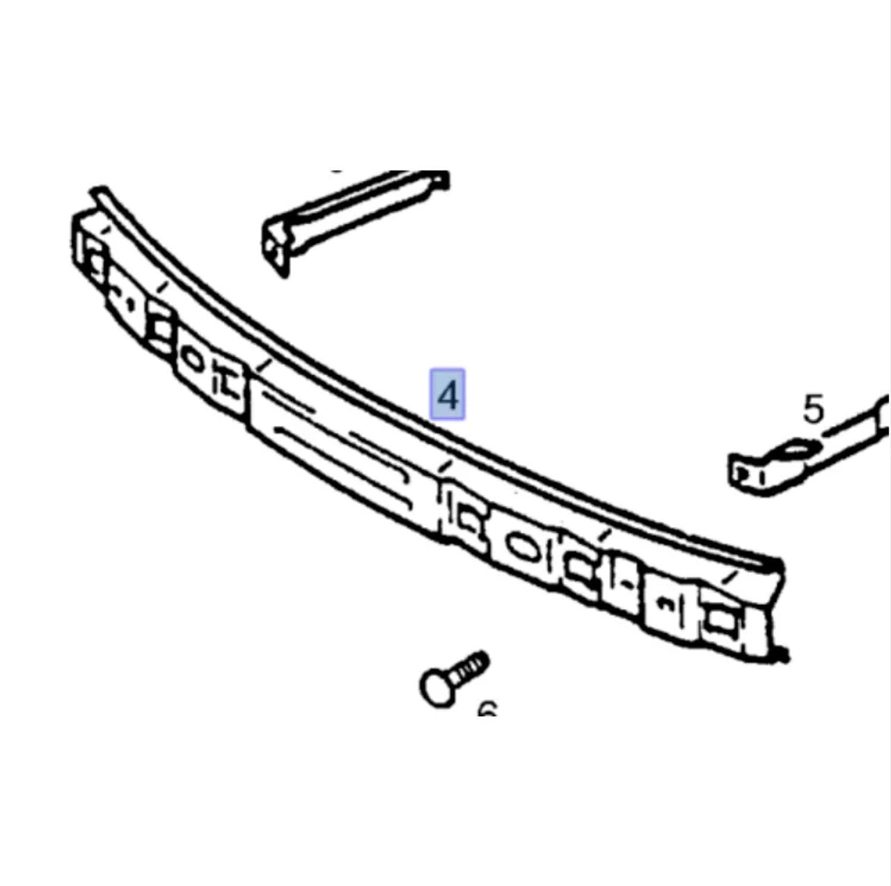 Front Bumper Reinforcement fits Opel Vectra A Calibra Vauxhall Cavalier 90347828 View Front