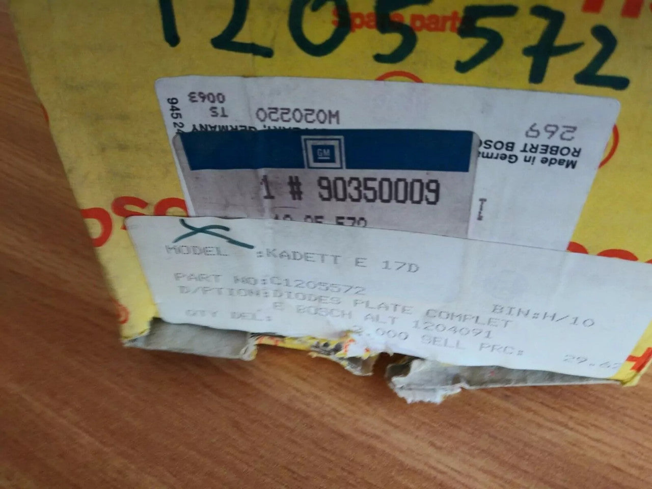 Alternator Rectifier Diode fits Opel Kadett E Vectra A Astra Vauxhall 17D 17DR 90350009 View Rear