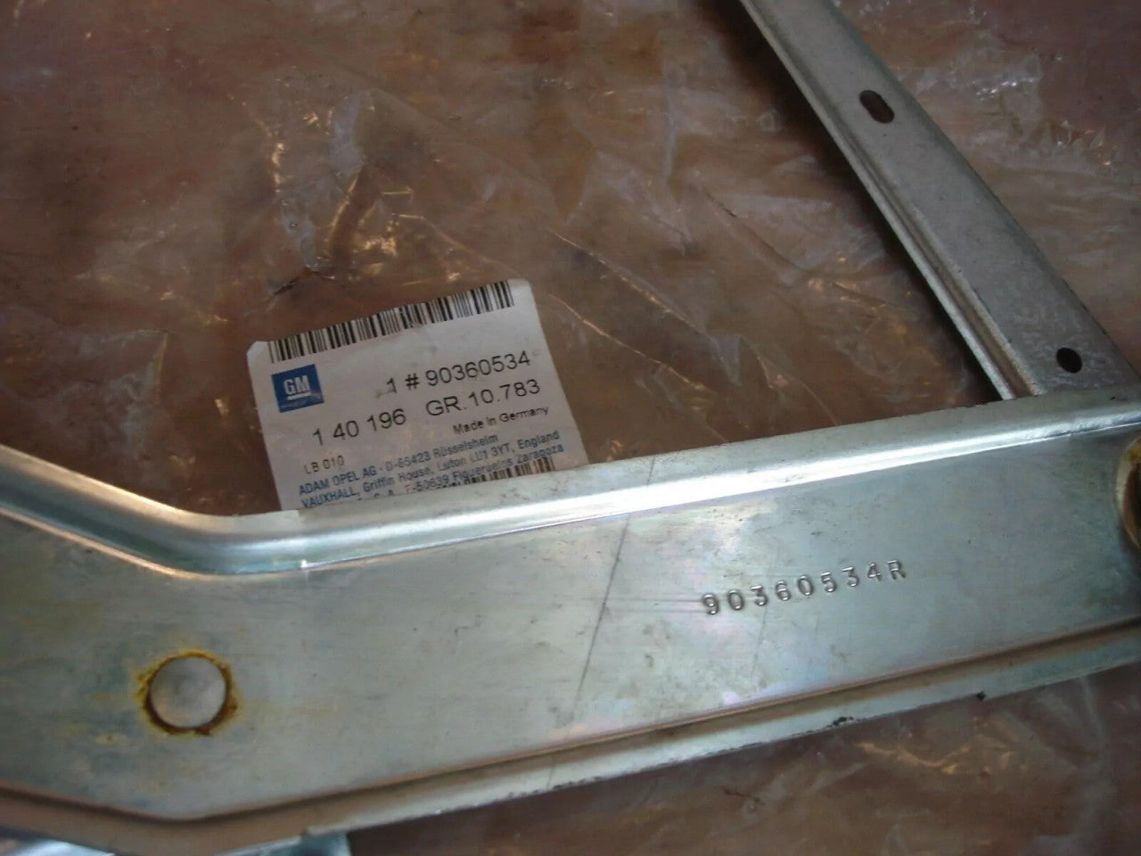 Window Regulator Manual Front Right fits Opel Vauxhall Astra F 90360534 Genuine View Rear