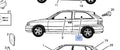 Window Rear Quarter Left Clear fits Opel Vauxhall Astra F 53 54 F08 M08 GSi 90360565 View Front