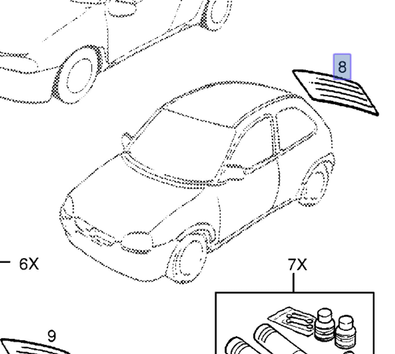 Windscreen Rear Heated Clear fits Opel Vauxhall Corsa B 90386750 Genuine View Front