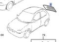 Windscreen Rear fits Opel Vauxhall Corsa B GSi 90386751 Genuine View Front