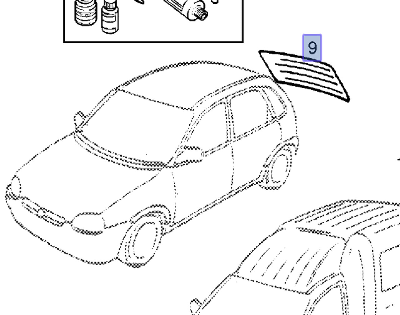 Windscreen Rear Heated Clear fits Opel Vauxhall Corsa B 90386757 Genuine View Front