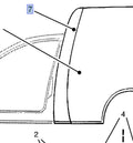 Centre Pillar Panel Outer Left fits Opel Vauxhall Corsa B Combo 90388473 View Front