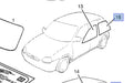 Window Rear Door Left Green Tinted fits Opel Vauxhall Corsa B 90388833 Genuine View Front