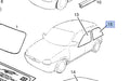 Window Rear Door Right Green Tinted fits Opel Vauxhall Corsa B 90388834 Genuine View Front