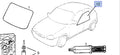Window Front Door Left Green Tinted fits Opel Vauxhall Corsa B GSi Genuine 90388837 View Front