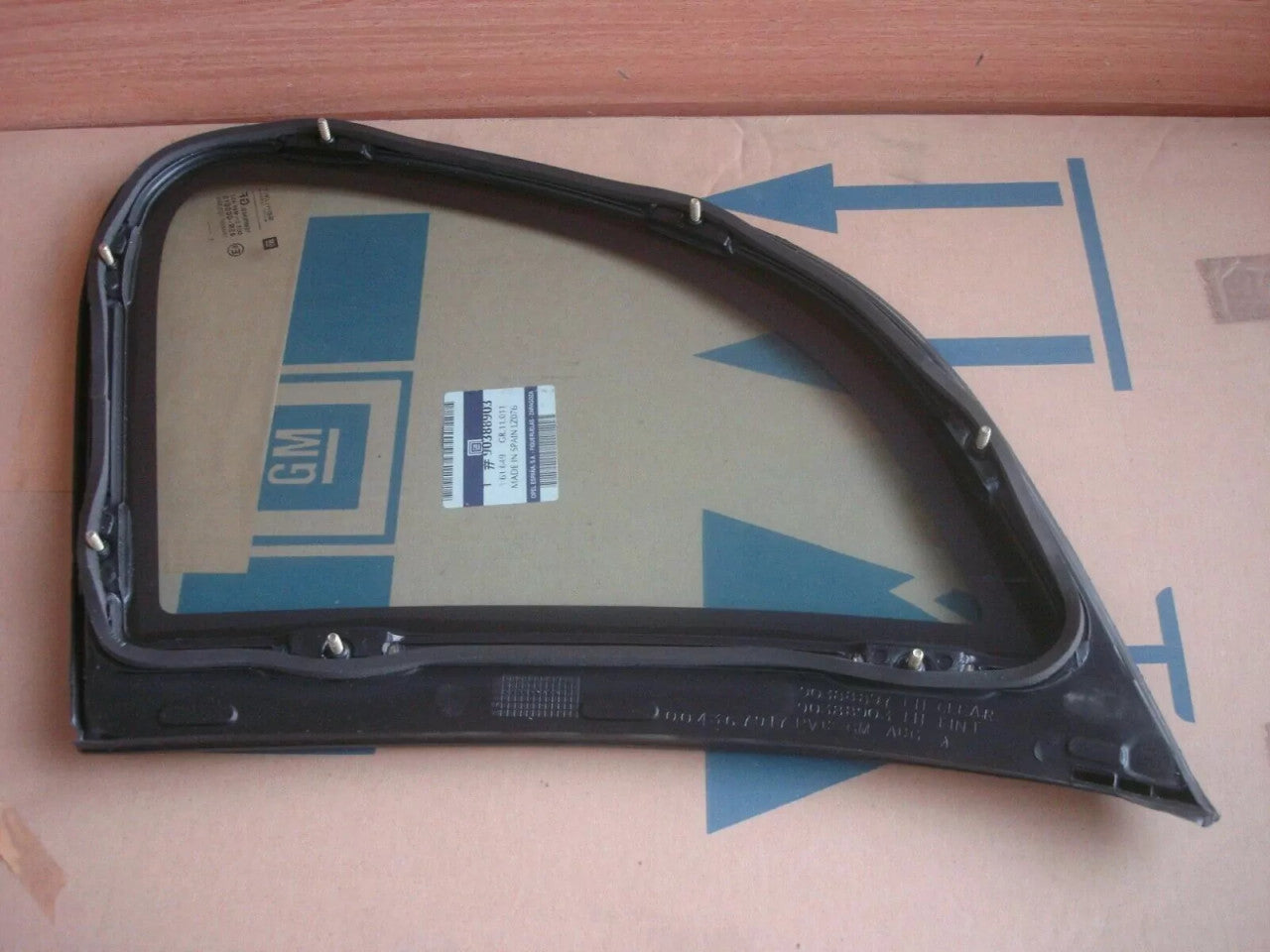 Window Rear Quarter Left fits Opel Vauxhall Corsa B 90388903 Genuine View Front