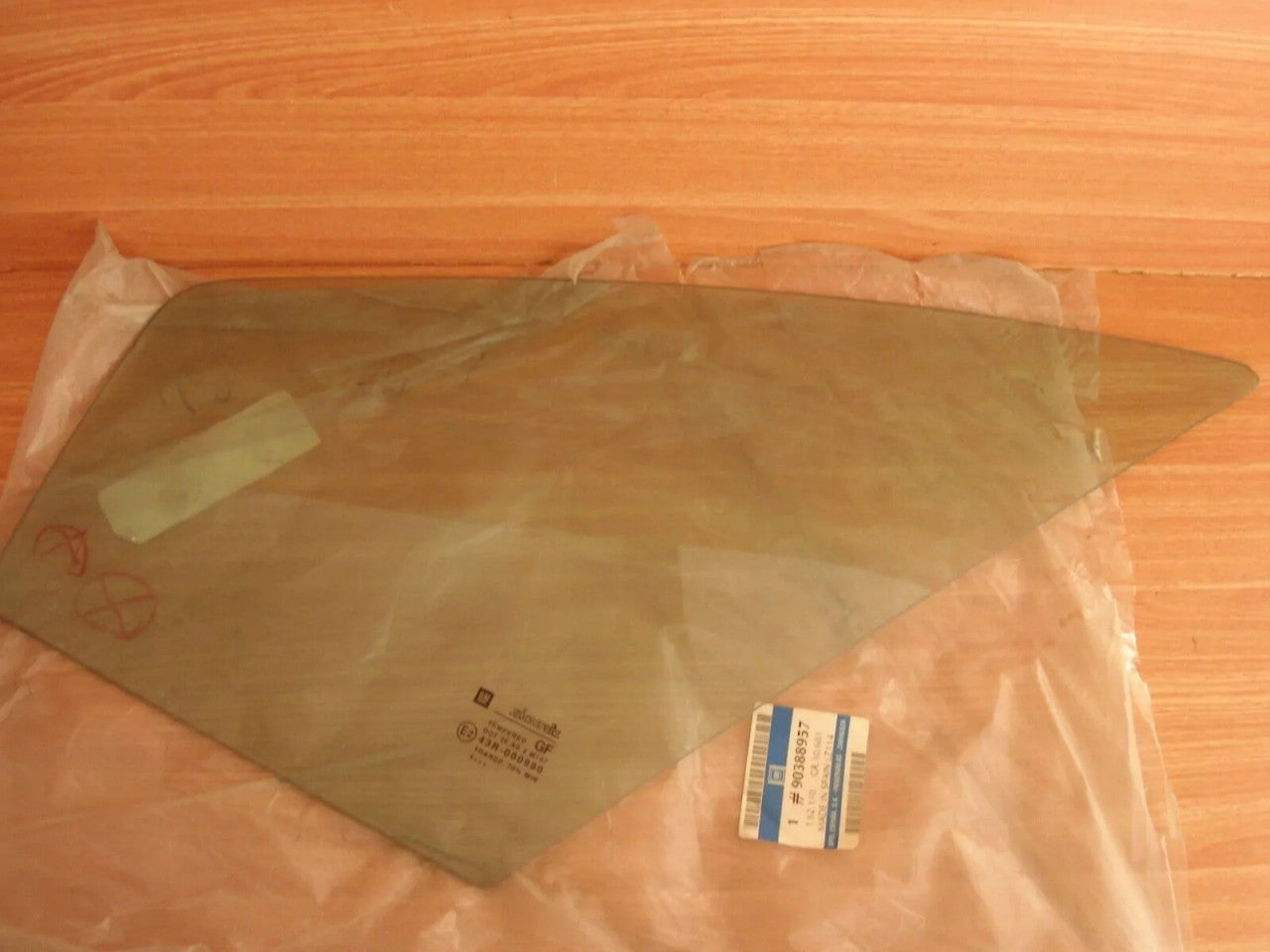 Window Front Door Fixed Green Tinted Left fits Opel Vauxhall Tigra 75 Genuine 90388957 View Front