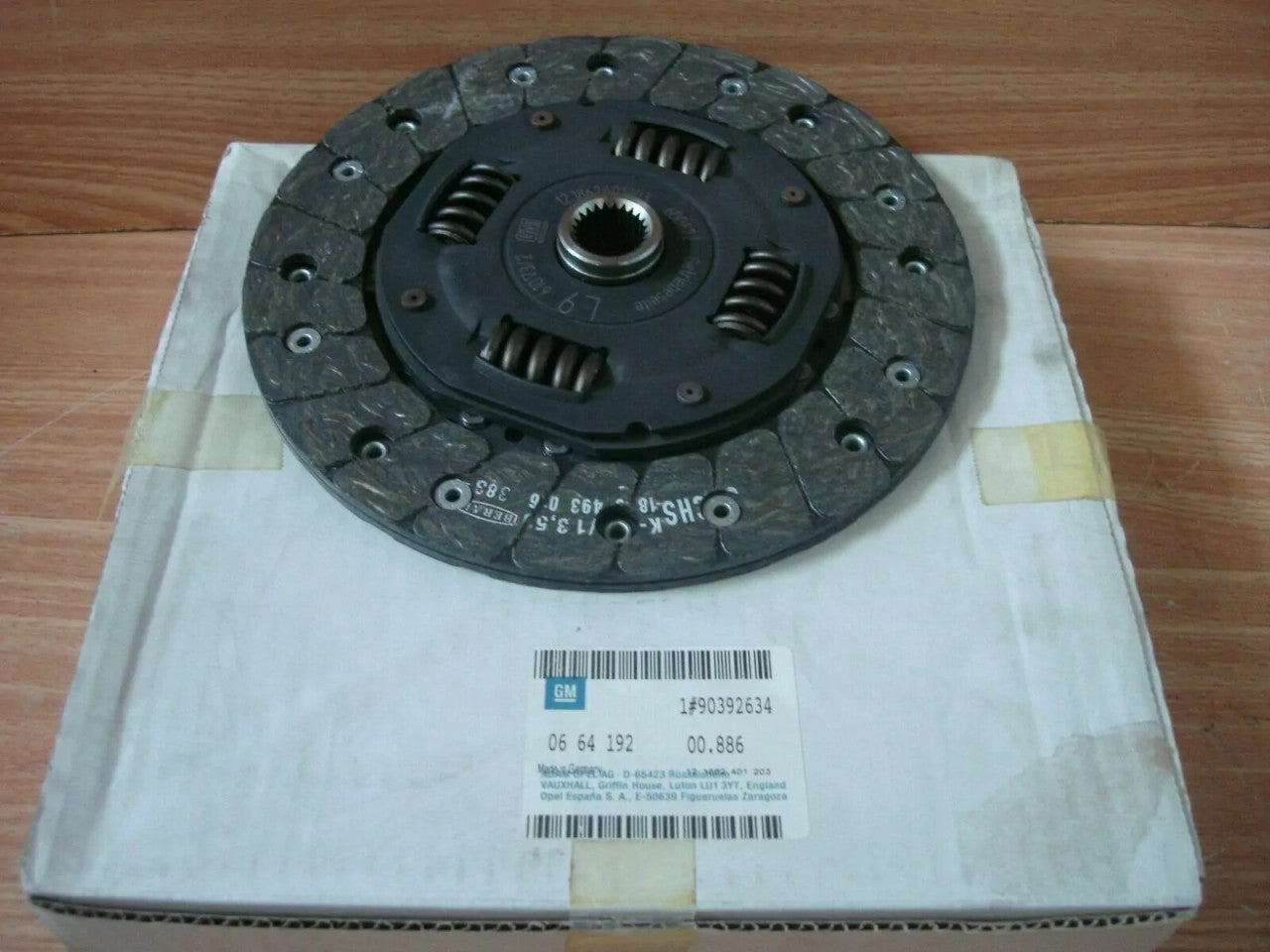 Clutch Disc fits Opel Vectra A B Astra F Kadett E 17TD X17TD 90392634 Genuine View Rear