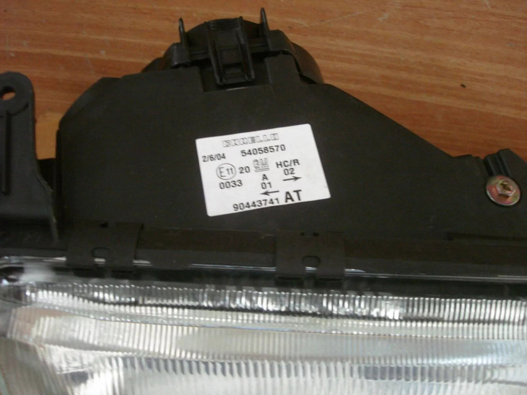 Headlight Right RHD fits Opel Vectra A Vauxhall Cavalier 90443741 Genuine View Left