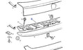 Spolier Bracket fits Opel Vauxhall Astra F 90452411 Genuine View Front