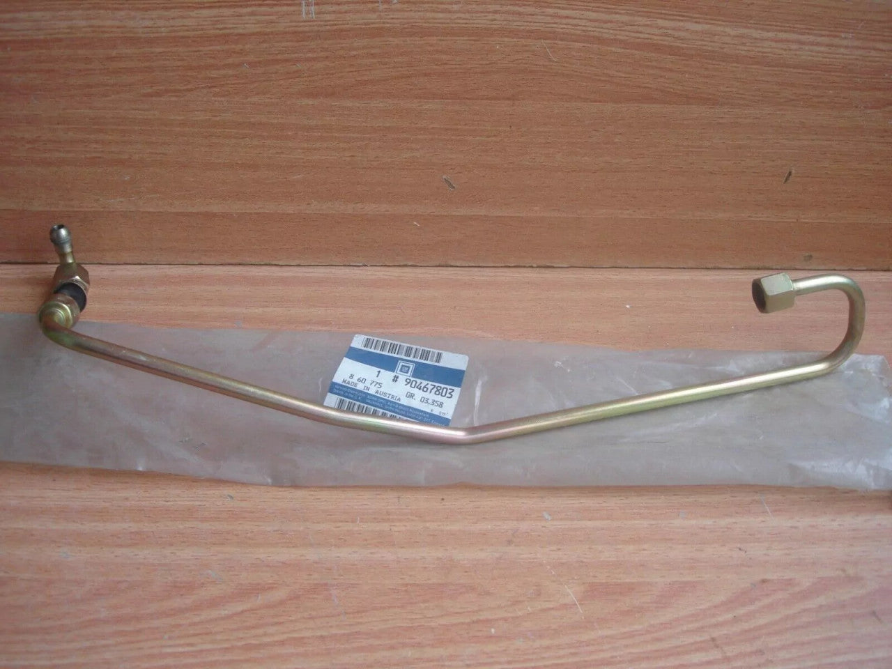 Turbo Charger Oil Feed Pipe fits Opel Vauxhall Astra F X17DTL Genuine 90467803 View Front