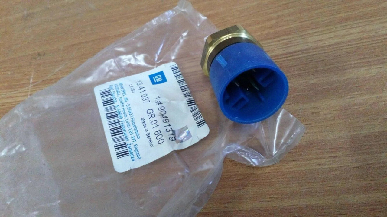 Radiator Fan Switch fits Opel Vauxhall Omega B Diesel 90491319 Genuine View Rear