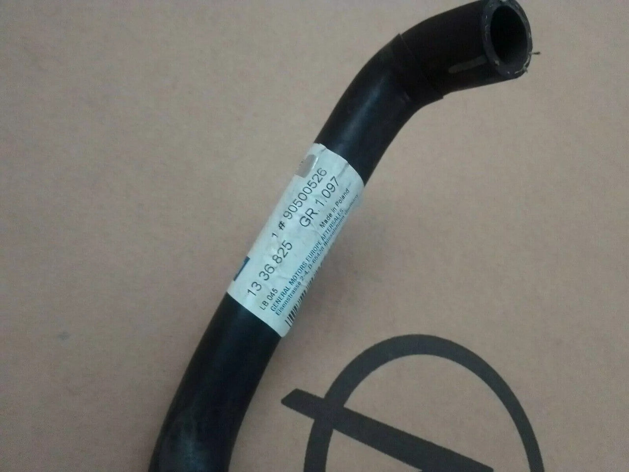 Hose Radiator to Additional Water Pump fits Opel Vauxhall Vectra B X25XE Y26SE 90500526 View Rear