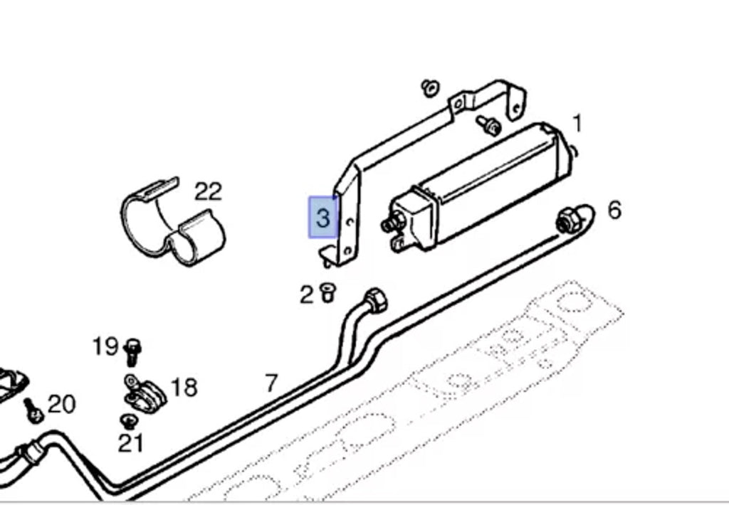 Oil Cooler Bracket fits Opel Vauxhall Astra F 1.7 Diesel 90501462 Genuine View Left